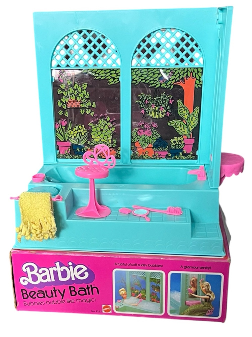 Barbie Beauty Bath Blue Vintage 1975 Bubble Bathtub Mattel #9223 Incomplete